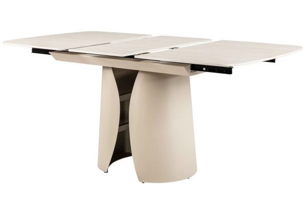 Керамічний стіл розкладний обідній Vetro Mebel Лунаріо TML-1322 Крема марфіль/капучино-17