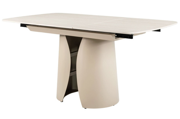 Керамічний стіл розкладний обідній Vetro Mebel Лунаріо TML-1322 Крема марфіль/капучино-19