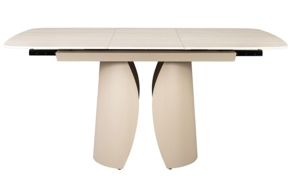 Керамічний стіл розкладний обідній Vetro Mebel Лунаріо TML-1322 Крема марфіль/капучино-18