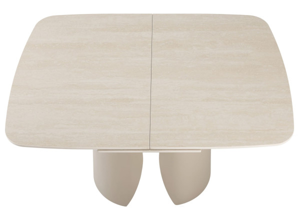 Керамічний стіл розкладний обідній Vetro Mebel Лунаріо TML-1322 Крема марфіль/капучино-20