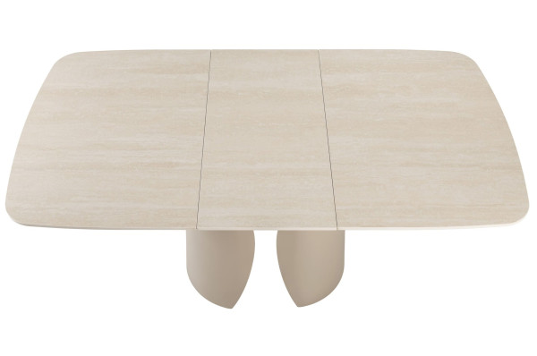 Керамічний стіл розкладний обідній Vetro Mebel Лунаріо TML-1322 Крема марфіль/капучино-21