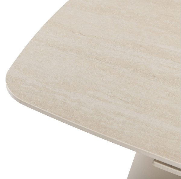 Керамічний стіл розкладний обідній Vetro Mebel Лунаріо TML-1322 Крема марфіль/капучино-22