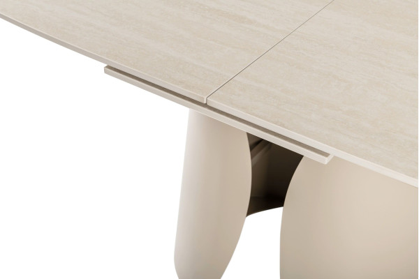 Керамічний стіл розкладний обідній Vetro Mebel Лунаріо TML-1322 Крема марфіль/капучино-23