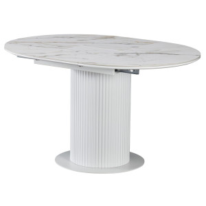 Керамічний стіл розкладний обідній Vetro Mebel Маре TML-1330 Калакатта голд/білий
