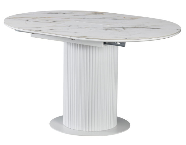 Керамічний стіл розкладний обідній Vetro Mebel Маре TML-1330 Калакатта голд/білий-0