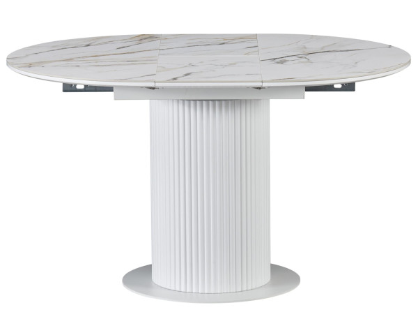 Керамічний стіл розкладний обідній Vetro Mebel Маре TML-1330 Калакатта голд/білий-1