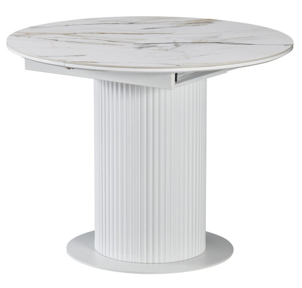 Керамічний стіл розкладний обідній Vetro Mebel Маре TML-1330 Калакатта голд/білий-3