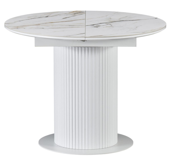 Керамічний стіл розкладний обідній Vetro Mebel Маре TML-1330 Калакатта голд/білий-2