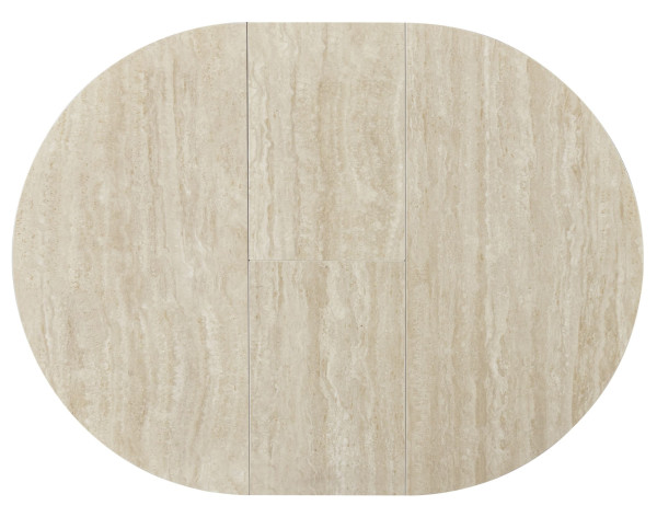 Керамічний стіл розкладний обідній Vetro Mebel Маре TML-1330 Римський травертин/капучино-4