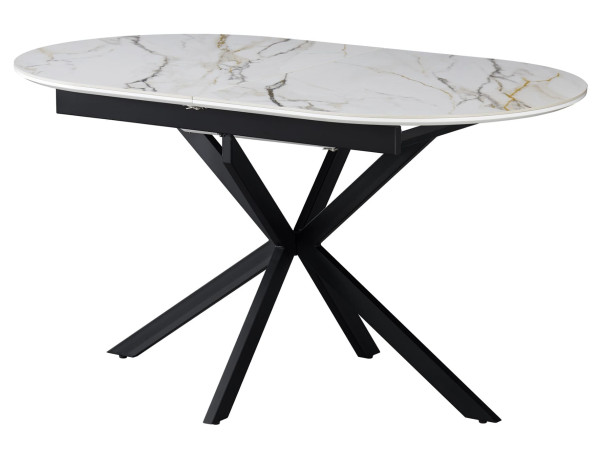 Керамічний стіл розкладний обідній Vetro Mebel Верона TML-1335 Калакатта голд/чорний-0