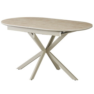 Керамический стол раскладной обеденный Vetro Mebel Верона TML-1335 Римский травертин/капучино