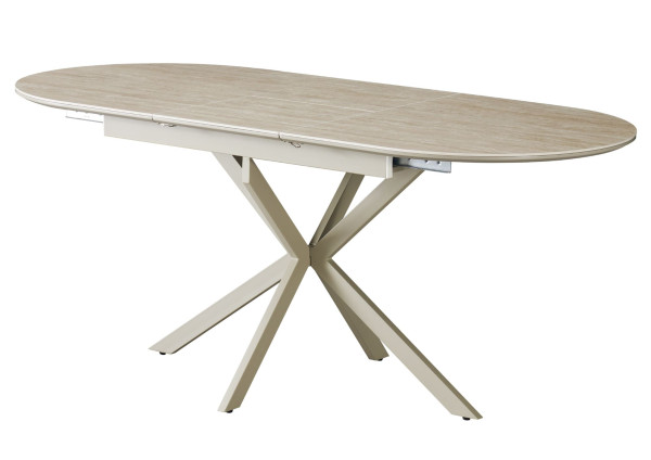 Керамічний стіл розкладний обідній Vetro Mebel Верона TML-1335 Римський травертин/капучино-2