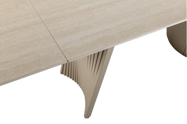 Керамический стол раскладной обеденный Vetro Mebel Олимпия TML-985 Крема марфиль-бежевый-26