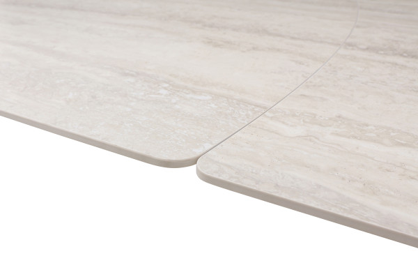 Керамический стол раскладной обеденный Vetro Mebel Беатриче TML-994 Грей травертин/бежевый 200 (300) х 100 см-12