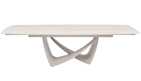 Керамический стол раскладной обеденный Vetro Mebel Беатриче TML-994 Грей травертин/бежевый 200 (300) х 100 см-10