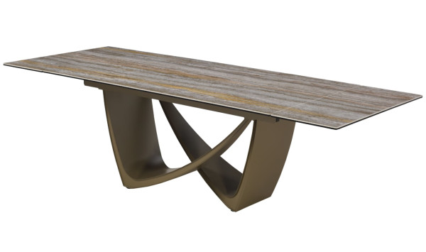 Керамічний стіл розкладний обідній Vetro Mebel Беатріче TML-995 Тайгер травертин-коричневий 100-180 (260) см-13