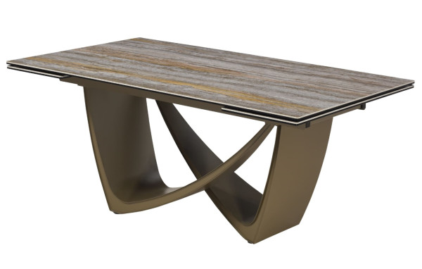 Керамічний стіл розкладний обідній Vetro Mebel Беатріче TML-995 Тайгер травертин-коричневий 100-180 (260) см-12