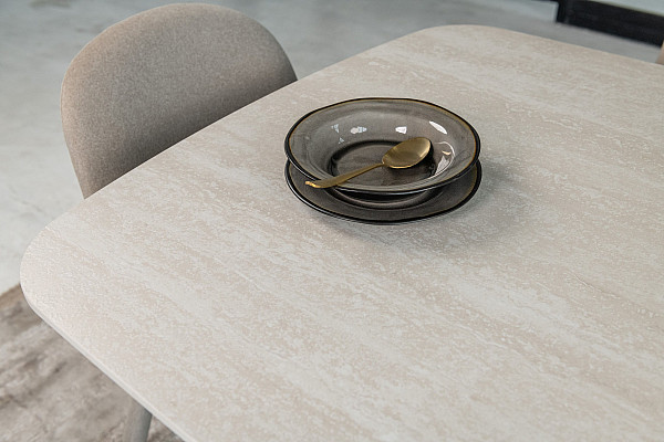 Керамічний стіл розкладний обідній Vetro Mebel Паріс TML-997-1 Крема марфіль-бежевий-14