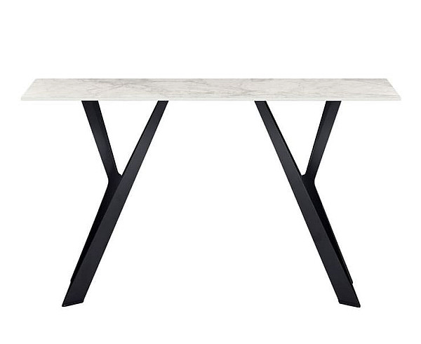 Консоль Vetro Mebel Тео Б'янко карарра-чорний-1