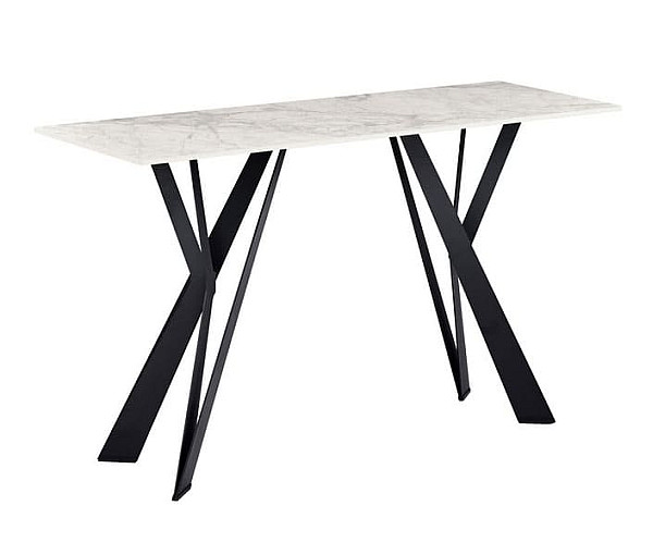 Консоль Vetro Mebel Тео Б'янко карарра-чорний-0