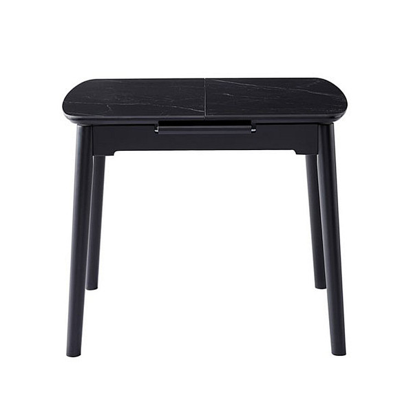 Керамічний стіл розкладний обідній Vetro Mebel TM-87-1 Чорний онікс-чорний-4