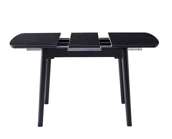 Керамічний стіл розкладний обідній Vetro Mebel TM-87-1 Чорний онікс-чорний-6