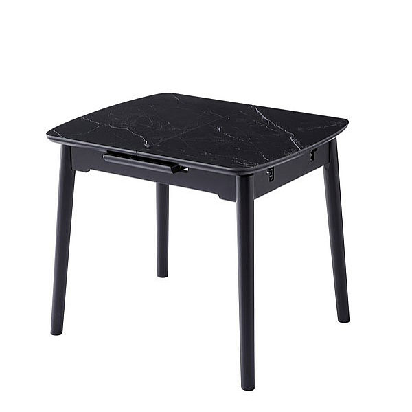 Керамічний стіл розкладний обідній Vetro Mebel TM-87-1 Чорний онікс-чорний-5