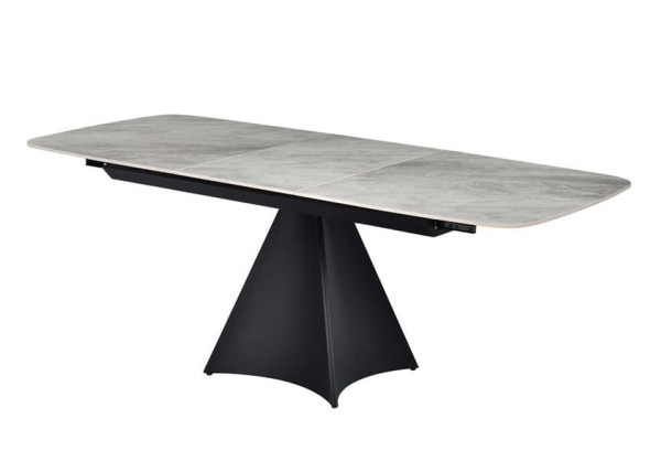 Керамічний стіл розкладний обідній Vetro Mebel Уго TML-879 Ребекка грей-чорний-12