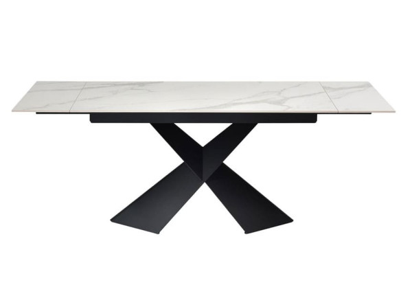 Керамический стол раскладной обеденный Vetro Mebel Урбано TML-896 Калакатта кристал-черный-12