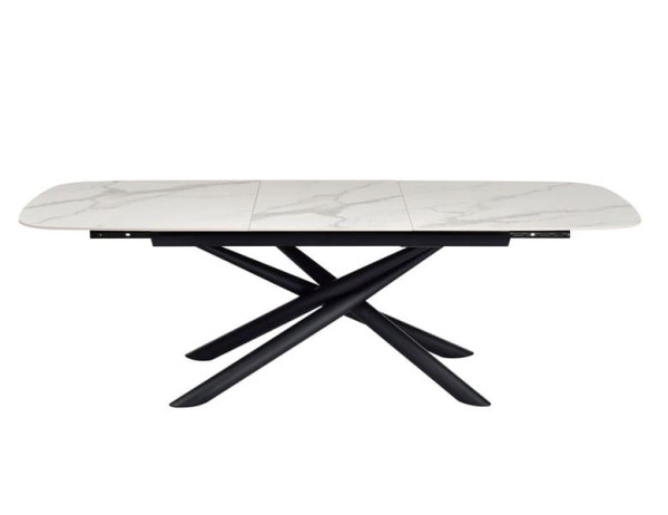 Керамічний стіл розкладний обідній Vetro Mebel Діно TML-960 Калакатта кристал-чорний-8