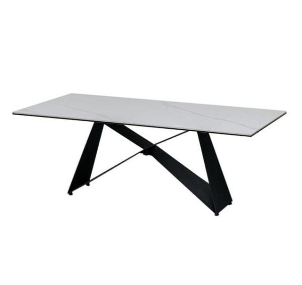 Журнальний стіл Vetro Mebel Бруно Білий мармур-чорний-0