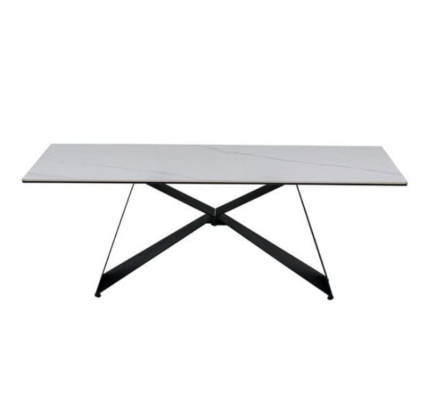 Журнальний стіл Vetro Mebel Бруно Білий мармур-чорний-3