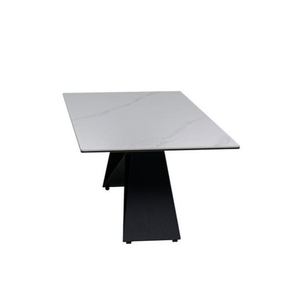 Журнальний стіл Vetro Mebel Бруно Білий мармур-чорний-2