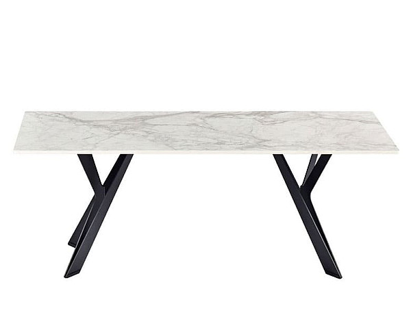 Журнальный стол Vetro Mebel Тео Бьянко карарра-черный-0