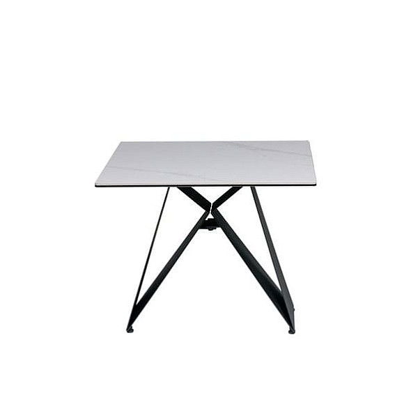 Кавовий стіл Vetro Mebel Бруно Білий мармур-чорний-2