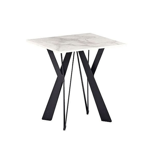 Кофейный стол Vetro Mebel Тео Бьянко карарра-черный-0