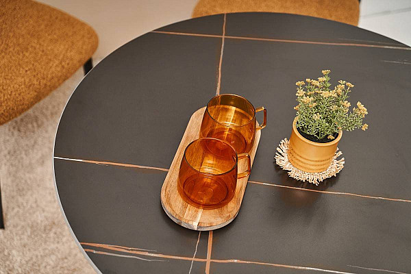 Керамический стол обеденный Vetro Mebel T-325 Лоран блэк-черный-3