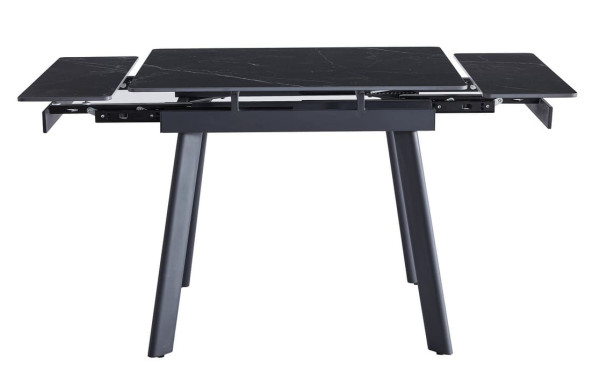 Керамический стол раскладной обеденный Vetro Mebel TM-80 Черный оникс-черный 90-140 см-6