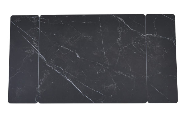 Керамический стол раскладной обеденный Vetro Mebel TM-80 Черный оникс-черный 90-140 см-9