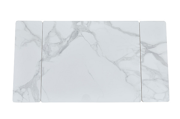 Керамічний стіл розкладний обідній Vetro Mebel TM-80 Каса вайт-сірий 90-140 см-12