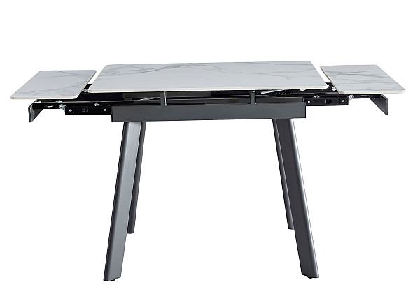 Керамічний стіл розкладний обідній Vetro Mebel TM-80 Каса вайт-сірий 90-140 см-5