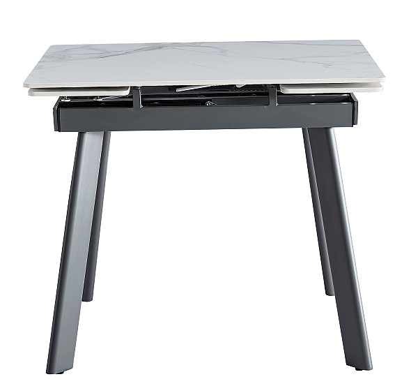 Керамічний стіл розкладний обідній Vetro Mebel TM-80 Каса вайт-сірий 90-140 см-4