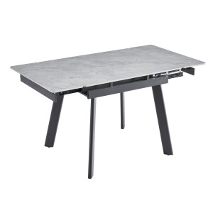 Керамический стол раскладной обеденный Vetro Mebel TM-80 Вера грей-серый 90-140 см