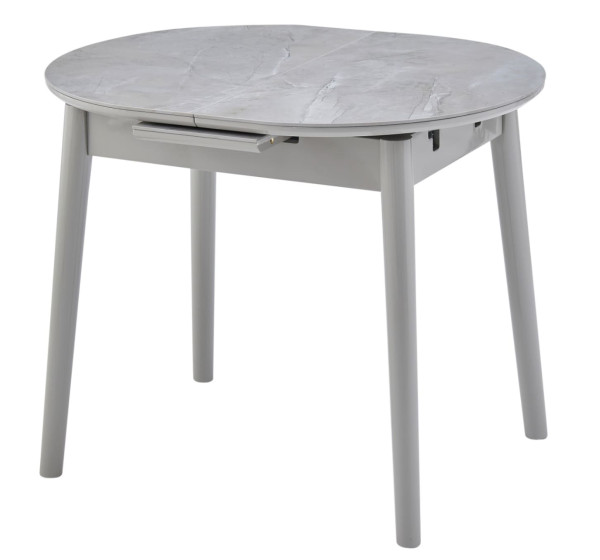Керамический стол раскладной обеденный Vetro Mebel TM-85-1 Калакатта мрамор/серый-2