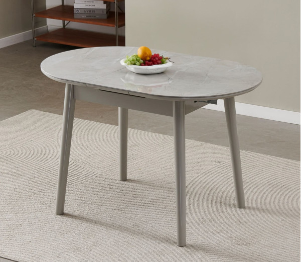 Керамический стол раскладной обеденный Vetro Mebel TM-85-1 Калакатта мрамор/серый-0