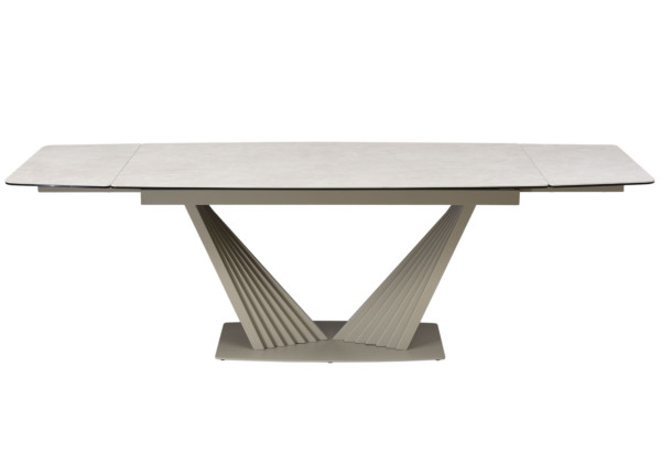 Керамический стол раскладной обеденный Vetro Mebel Феличе TML-1000 Сахара-бежевый-15