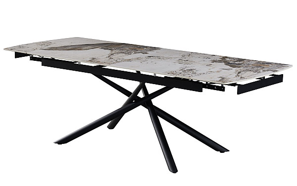 Керамічний стіл розкладний обідній Vetro Mebel Піно TML-1200 Патагонія-чорний-14