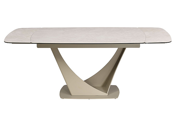 Керамический стол раскладной обеденный Vetro Mebel Элио ТМL-990 Сахара-бежевый 90-140 (200) см-13