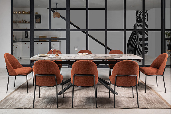 Стілець Vetro Mebel M-110 Теракотовий тканина букле-5