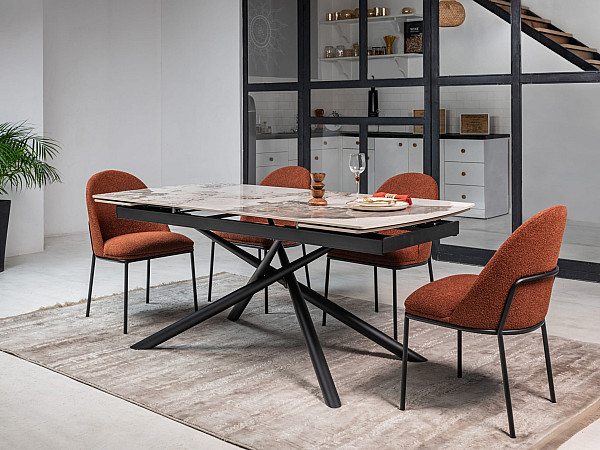 Стілець Vetro Mebel M-110 Теракотовий тканина букле-6